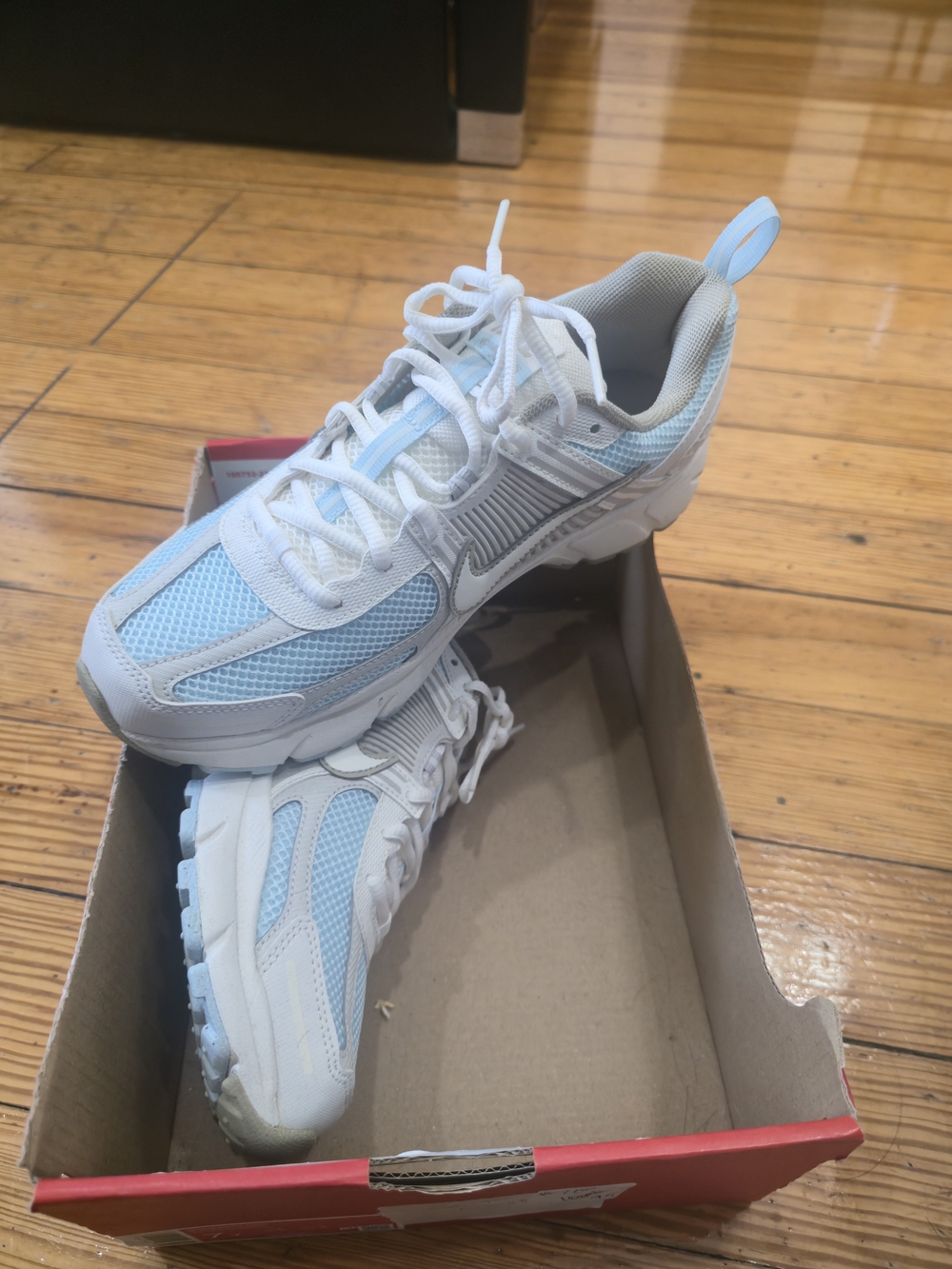 Nike Kids Light Blue and White Running Sneakers